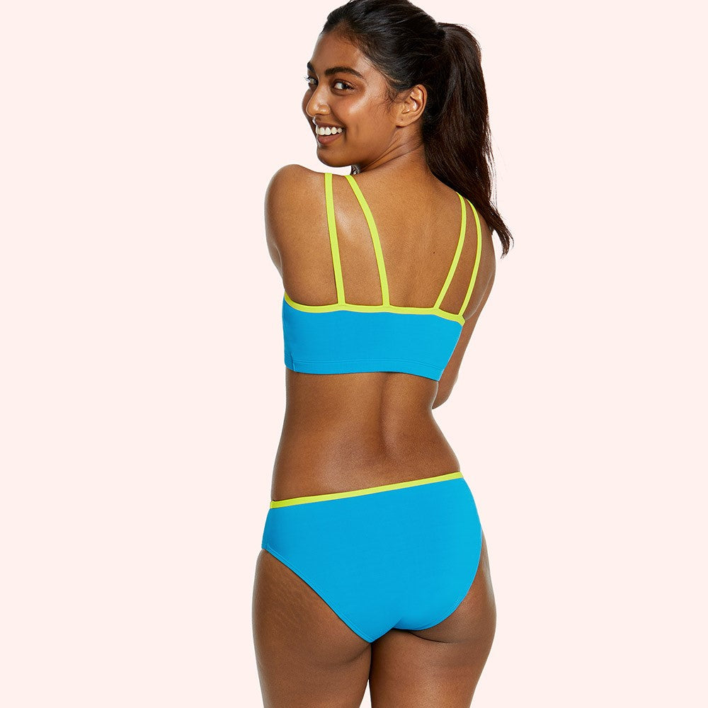 Love Luna First Period swim bikini brief in Azure Blue, second view