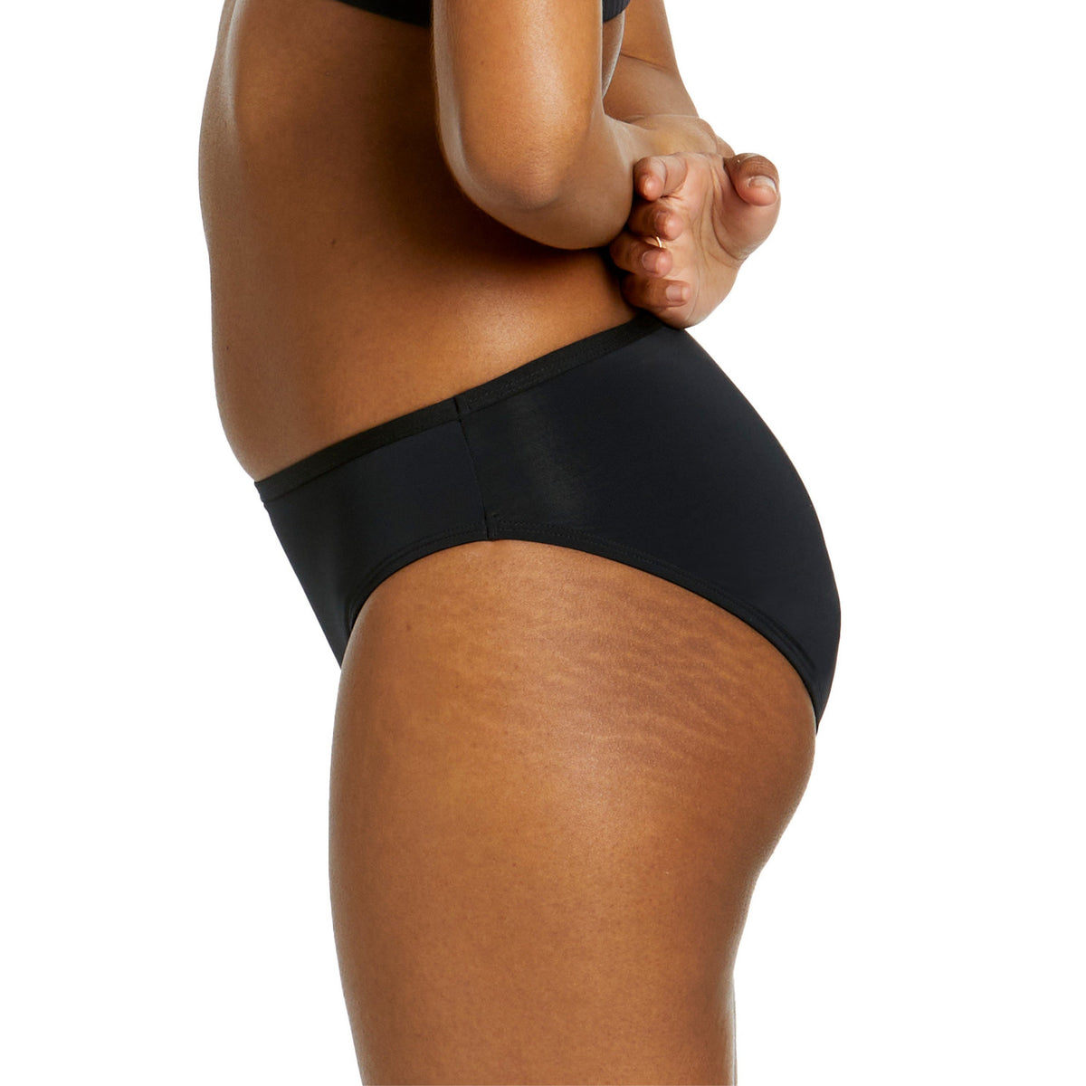 Love Luna First Period swim bikini brief in black, second view