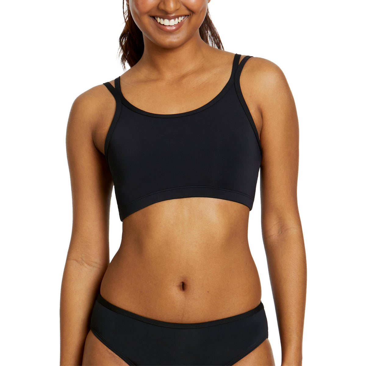 Love Luna First swim bikini top in black