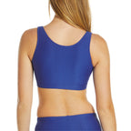 Love Luna First swim top in Electric Blue, third view