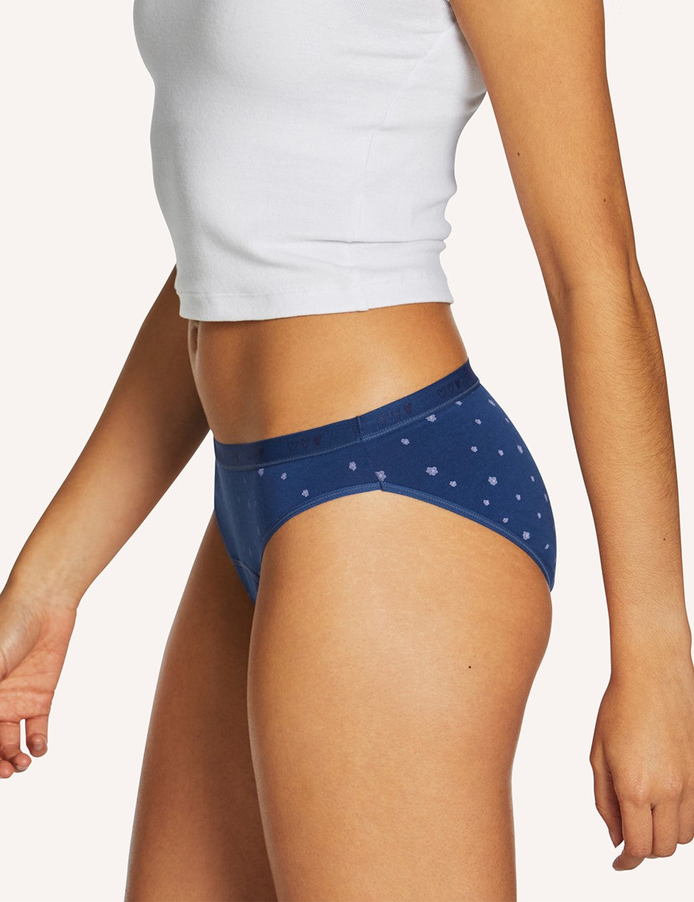 Love Luna First Period bikini brief in Blue Blossom, second view