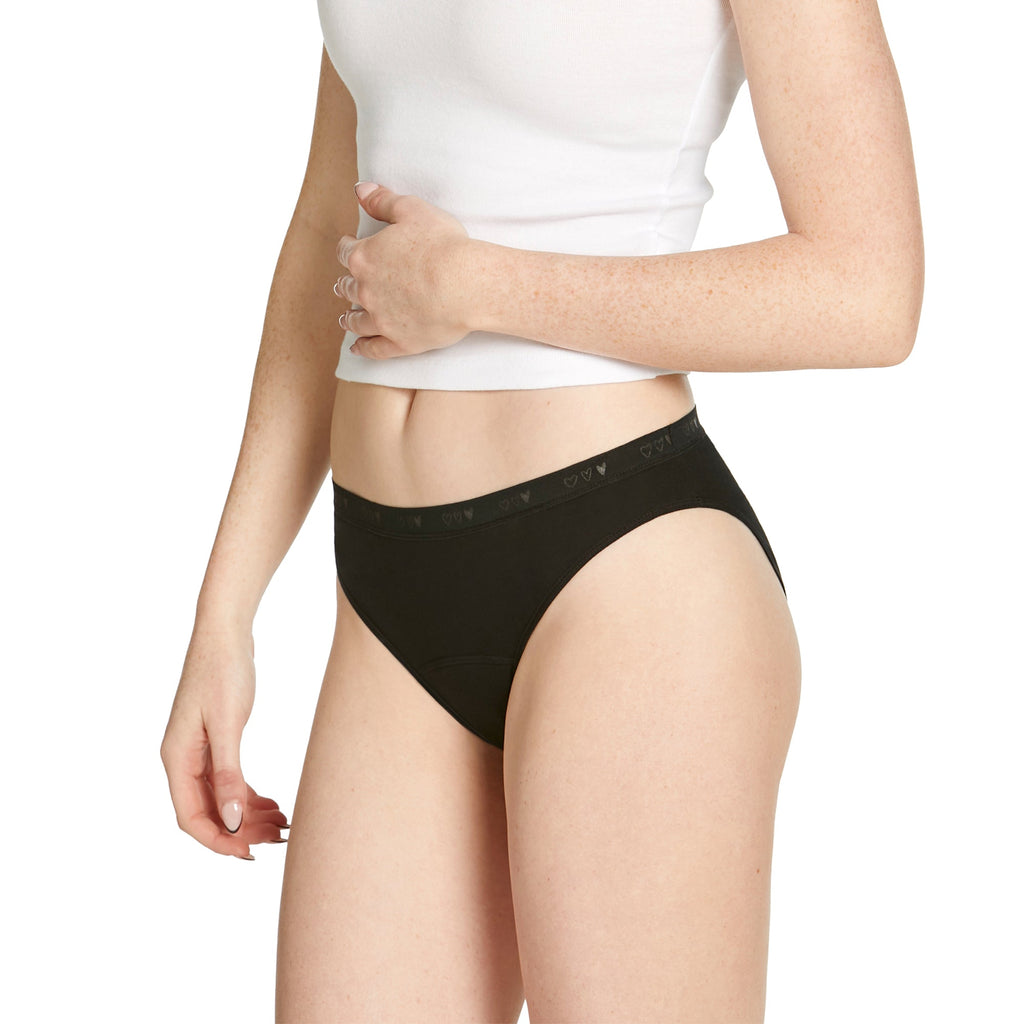 Love Luna First Period bikini brief in black, second view