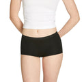 Love Luna First Period shortie brief in black with heart waistband detail