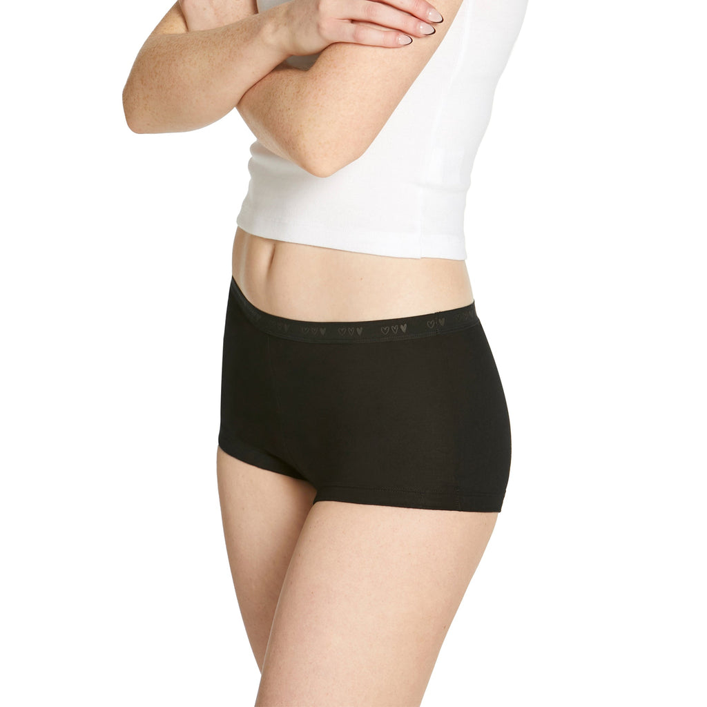 Love Luna First Period shortie brief in black, second view